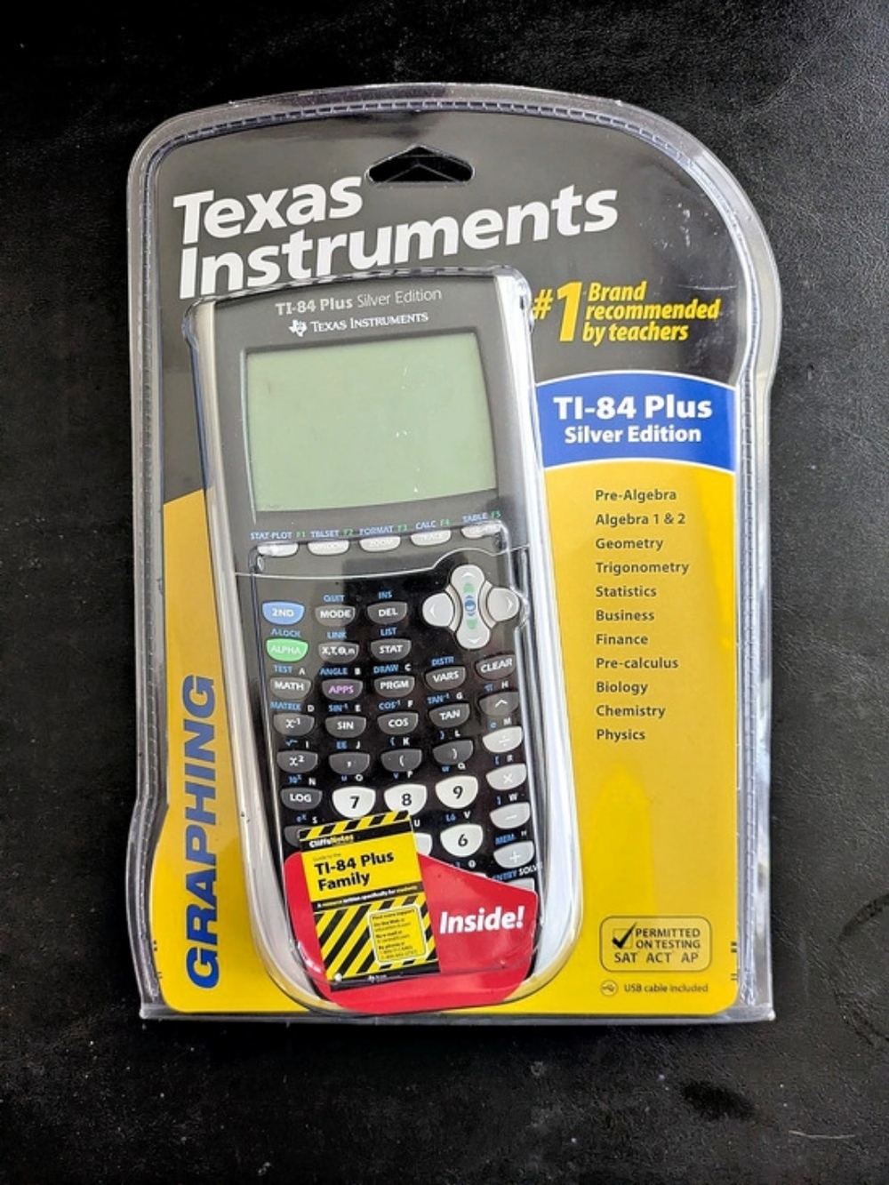 Texas Instruments TI-84 Plus Silver Edition Graphing Calculator Black & Silver